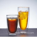 Heat-resistant double wall tumbler glass cup